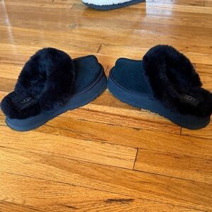 UGG Disquette Slip on Flats Black